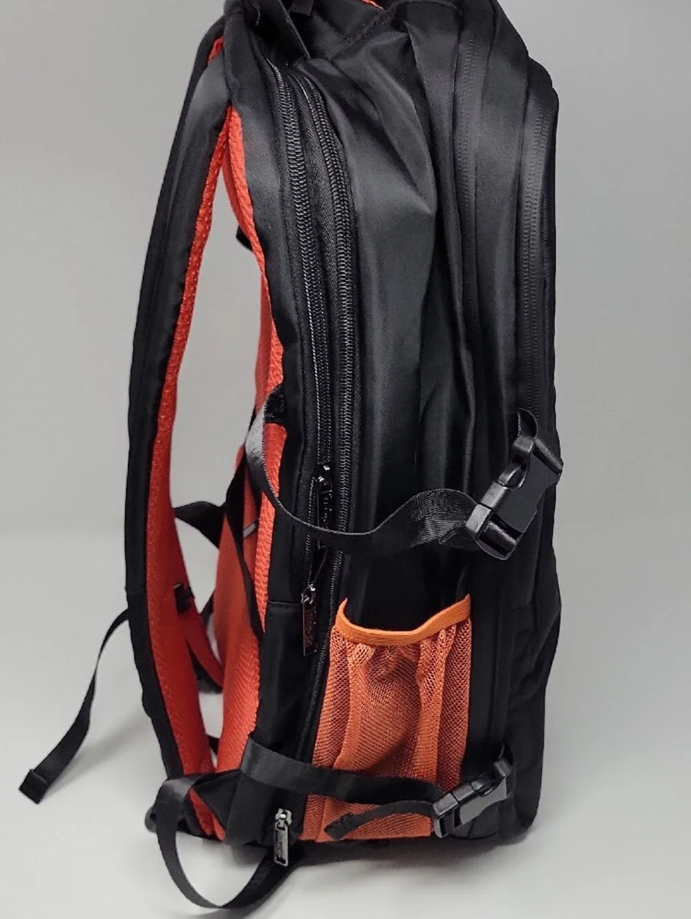 Ed Hardy Black Backpack with Multicolor Tiger Patch and Orange Accents